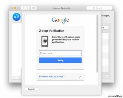 OS X 10.10.3 Beta будет иметь 2-шаговую верификацию от Google